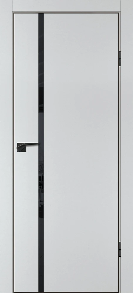 Фото Межкомнатная дверь P-22  кромка ABS черная c 4-х ст. Сапфир матовый