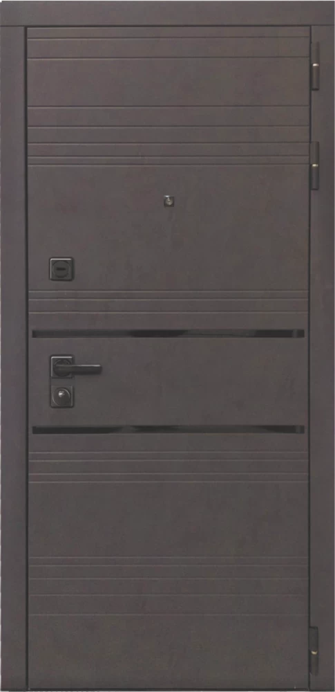 Входная дверь ДвериПРО L-43 ПВХ 10мм Астрод Velutto Grigio DPRO196752 внешняя сторона