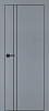 Межкомнатная дверь PX-20  черная кромка с 4-х ст. Серый матовый